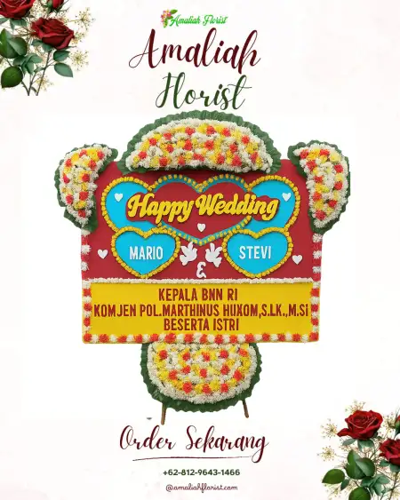 Papan Bunga Pernikahan Tegalluar